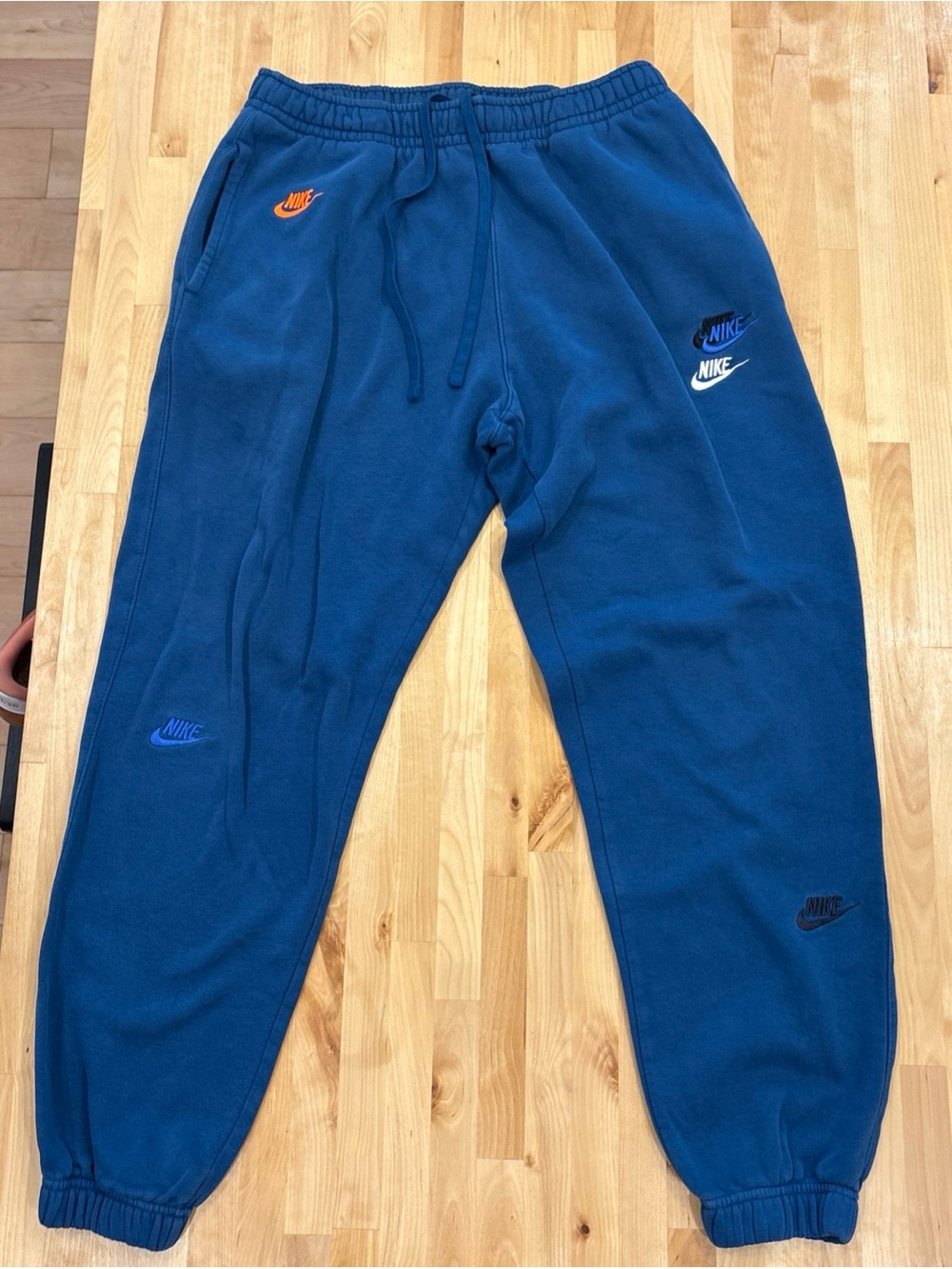 Nike Sportswear Sports Essentials Futura Fleece Joggers Teal Blue Men's L Pants